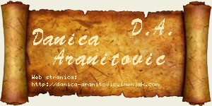 Danica Aranitović vizit kartica